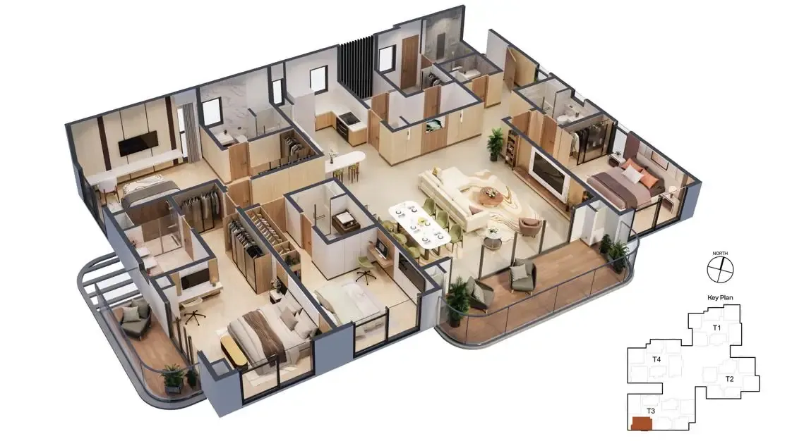 Brigade Stellaris 4 BHK Duplex Floor Plan
