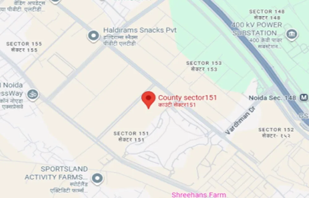 Clove County Sector 151 Noida location map