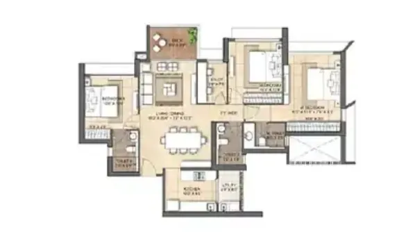 2 BHK - 862 / 882 Sq.ft 