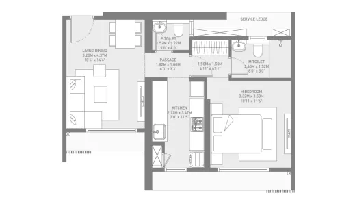 4.5 BHK Floor Plan