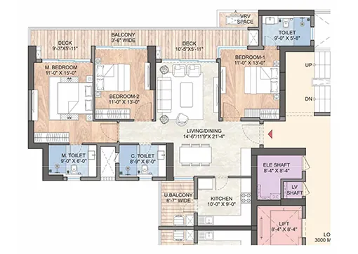 3BHK