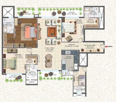 ACE ARTE Noida – unit plan layout