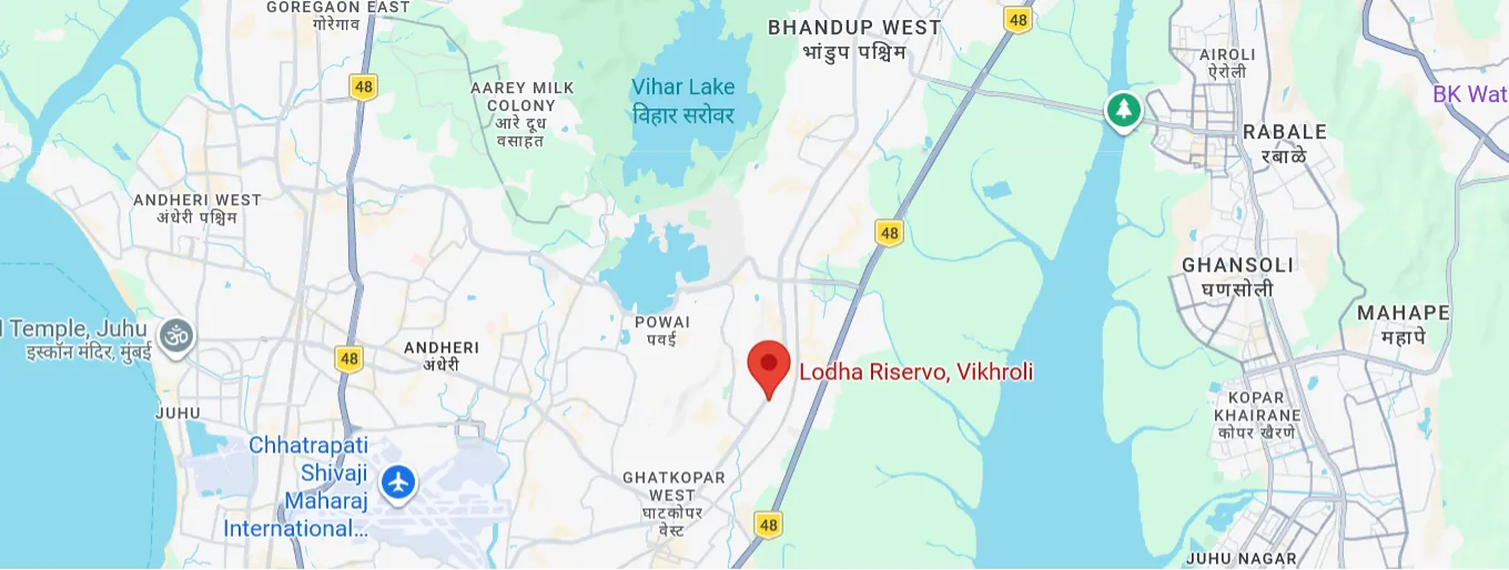 Lodha Riservo Location Map