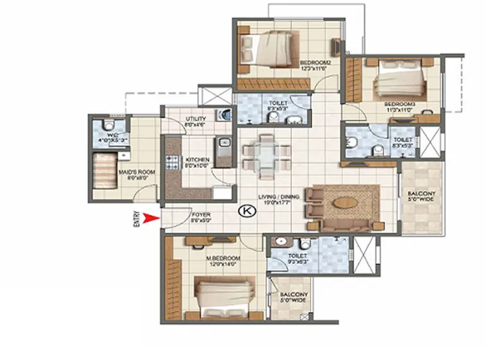 4 BHK-2700 SqFt