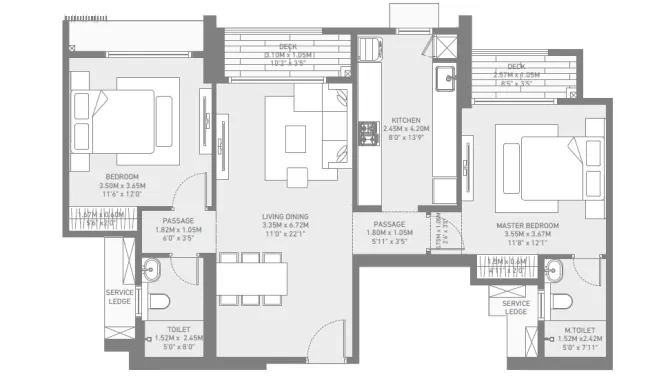 2 BHK Lux