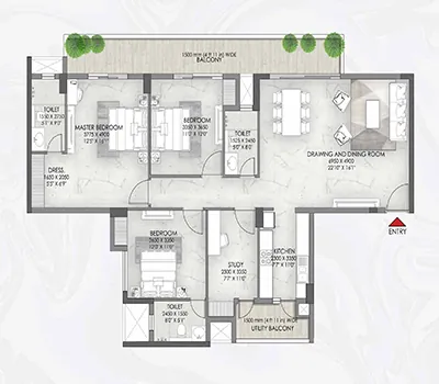 2 BHK  - 726-946 SqFt
